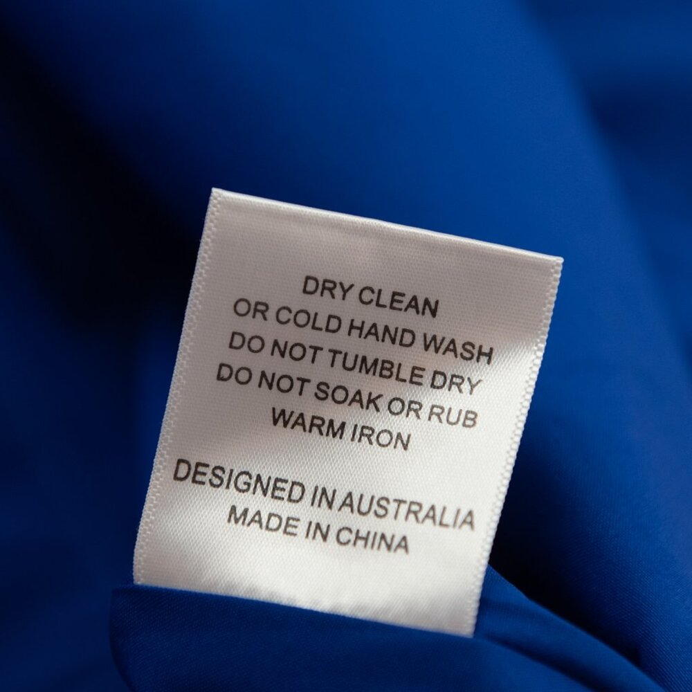 Elle Zeitoune Meagan Dress Evening Mini Cocktail Draped Sleeves Blue Size 12 New - Picture 7 of 9